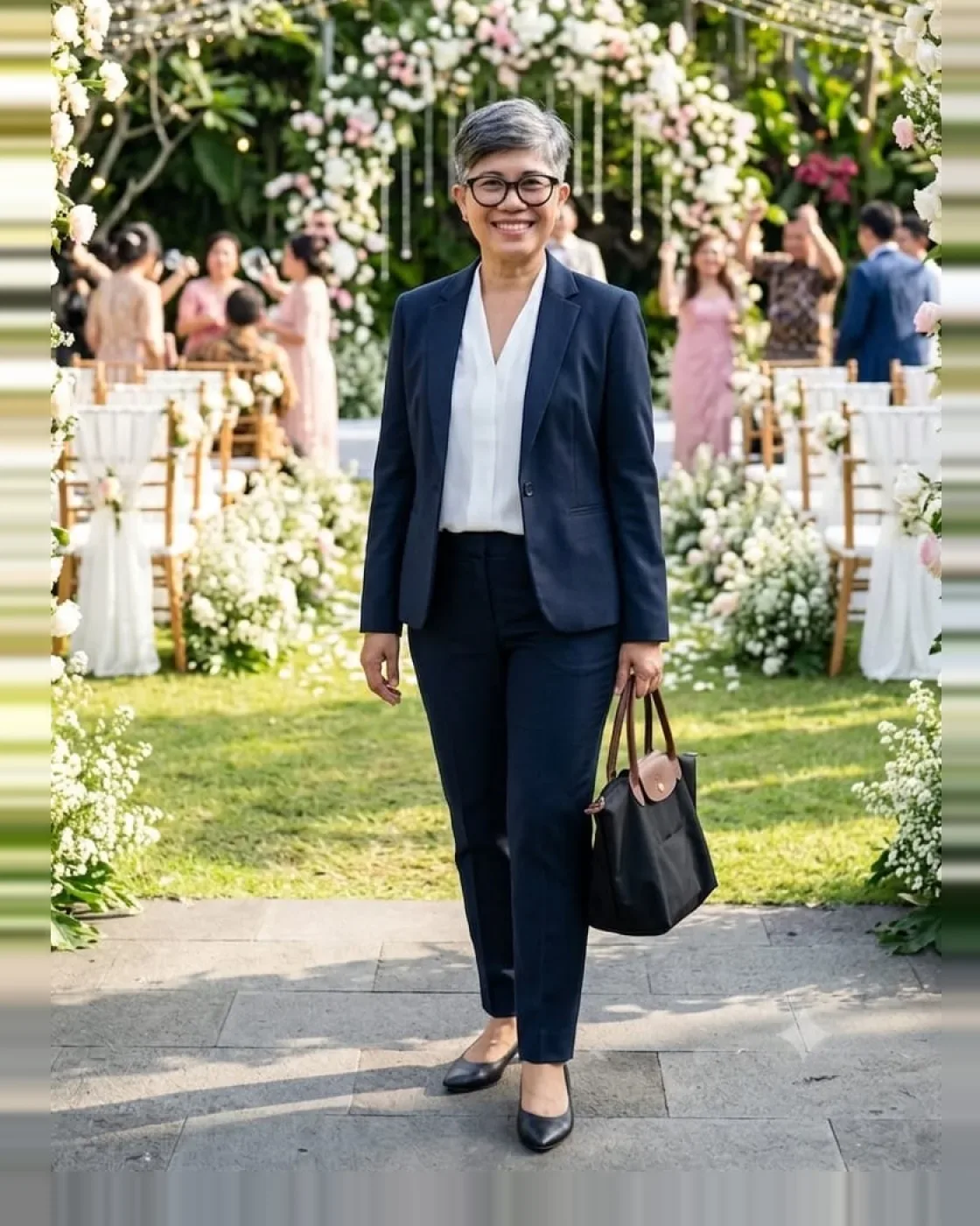 Michelle Louna at a garden wedding venue